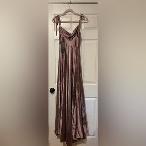 Cinderella Divine Small Satin Mauve long dress